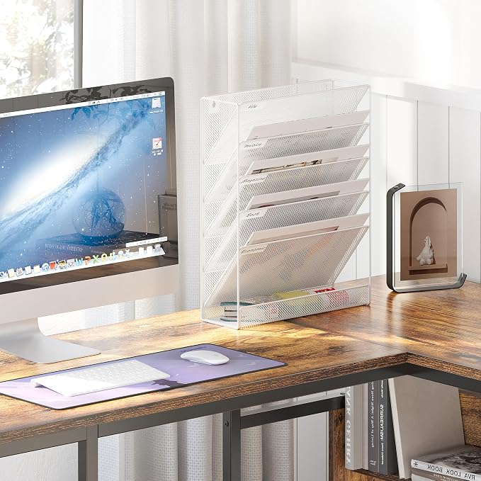EasyPAG 5 Tier Wall File Holder, Mesh Hanging Folder Organizer - Image 4