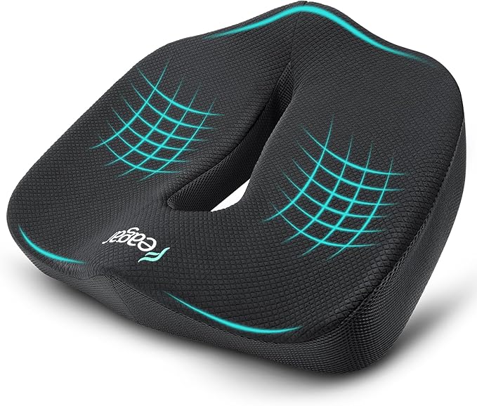 Feagar Extra Large Ergonomic Seat Cushion Memory Foam Seat Cushions by Feagar
