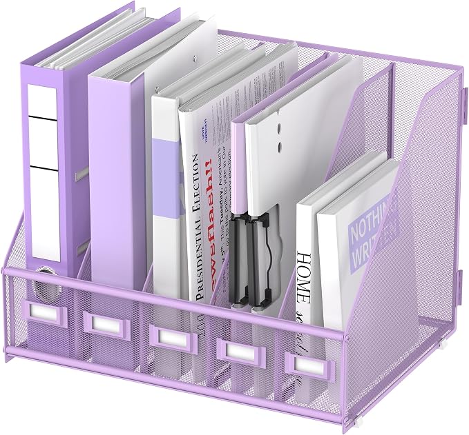SUPEASY Desk Organizers Metal Desk Magazine File Holder by SUPEASY