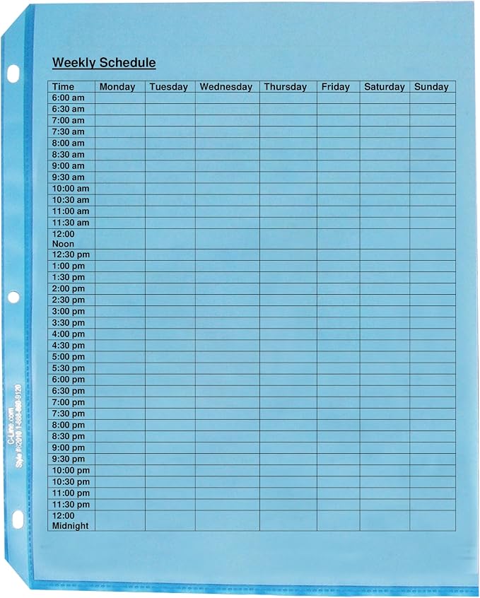 C-Line 62010 Colored Polypropylene Sheet Protector, 11 x 8 1/2 - Image 4