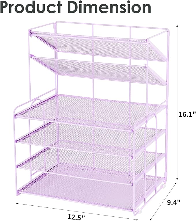 OPNICE 6-Tier Letter Tray Paper Organizer, Desk Organizers and Accessories - Image 3
