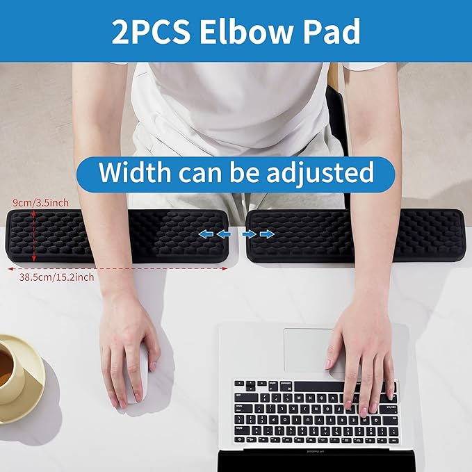 MEKASS L-Shaped Desk Wrist Rest Elbow, Forearm & Wrist Comfort Support - Image 5