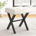 LUE BONA White Vanity Stool by LUEBONA
