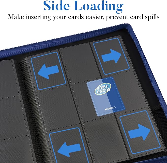 Premium Zip Card Binder, Fabmaker 9 Pocket Trading Card Binder, PU Cover Zipper - Image 5
