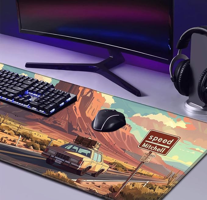 Natural Mountain View Gaming Computer Keyboard Pad, Computer Mouse Pad | Large - Image 4