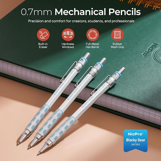 Nicpro Blocky Gear Mechanical Pencils 0.7 mm - Image 2