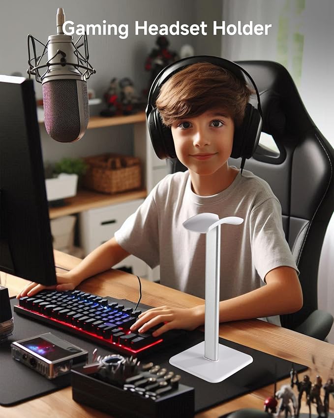 Sleek Modern Headphone Stand for Desk - Image 5