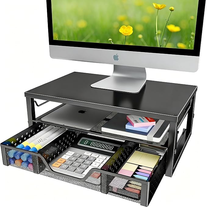 Simple Trending Desk Organizer and Accessories, 2-Tier Computer Monitor Stand by SimpleTrending