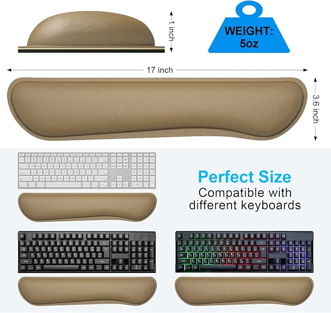 Dapesuom Enlarge Keyboard Wrist Rest, Cute Memory Foam Keyboard Wrist Cushion - Image 6