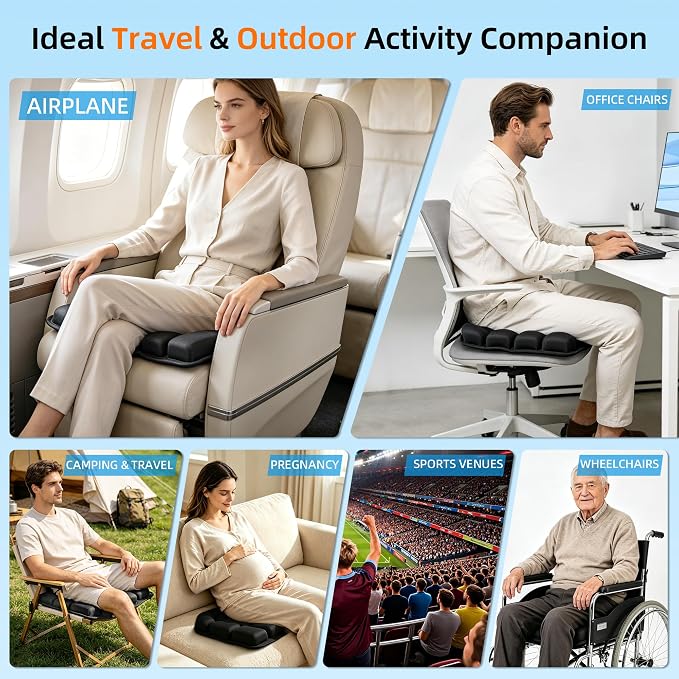 Sodurue Travel Cushion Airplane Seat, Airplane Seat Cushion - Image 5