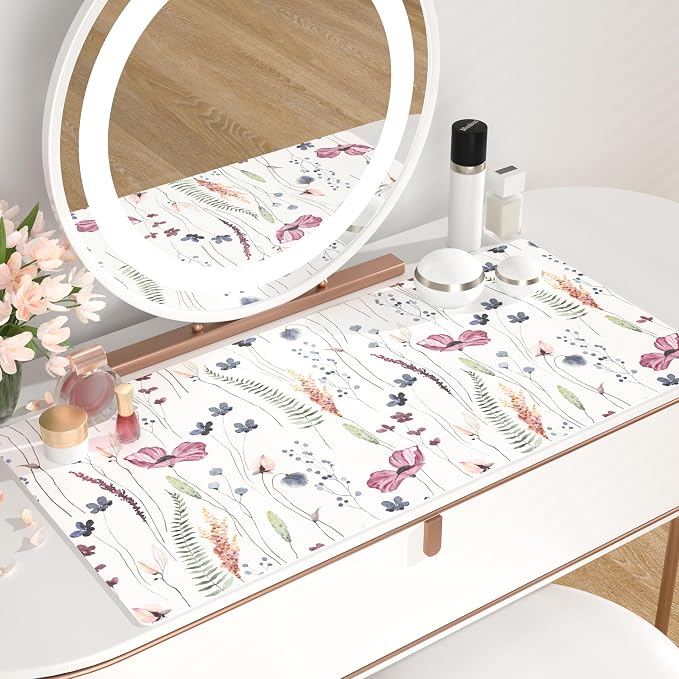 QIYI Large Mouse Pad, Cute Flower Desk Mat - Image 6
