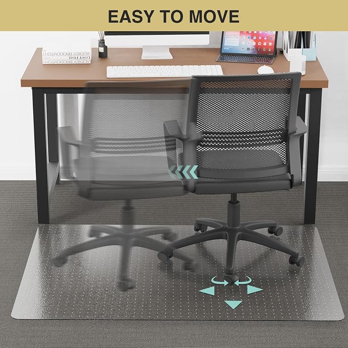 36”x 48” Carpet Floor Mat for Office Chair, HeavyDuty Chair Mats for Carpeted - Image 4