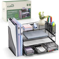 Desk Organizers and Accessories, 4 Tier Paper Letter Tray Organizer Holder Desk by ICOHOT
