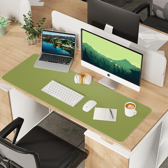 AFIING Leather Desk Pad Protector, Large Desk Mat - Image 8