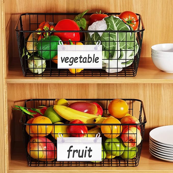Basket Label Holders, ELEMGULY 30PCS Plastic Basket Label Clips - Image 6