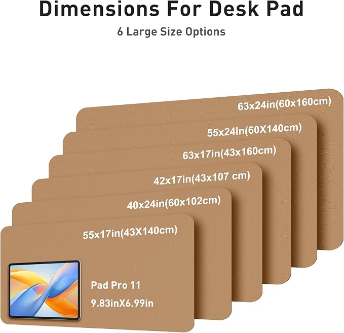 Aothia Faux Leather Desk Mat for Keyboard & Mouse | Creates One Clean Surface - Image 5
