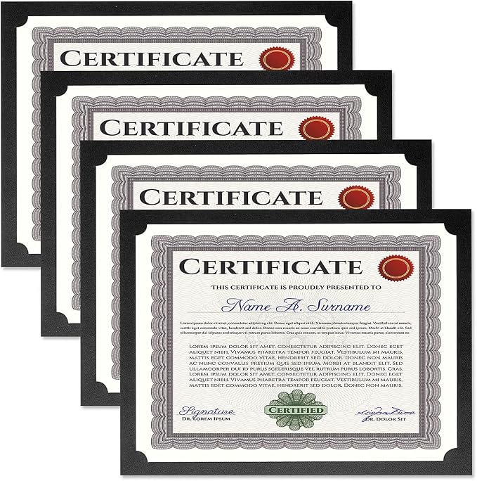 Plain Black Certificate Holders - Image 4