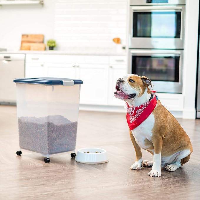 IRIS USA Dog Food Storage Container, Attachable Wheels, - Image 5
