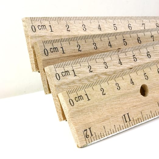BAZIC Products 12 in Wooden Ruler, Inch & Metric, 288-Case | 12 in; clear inch - Image 2