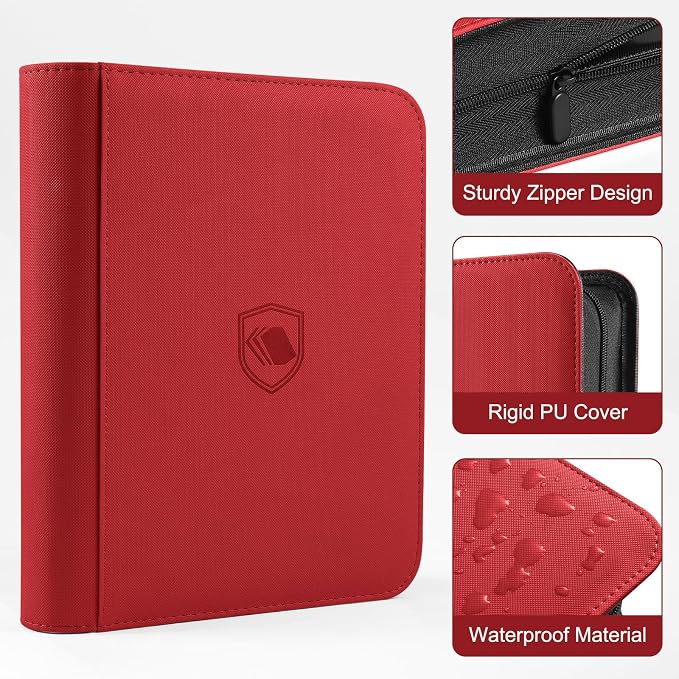 Toploader Binder, Holds 160 Toploaders, 100 Toploaders INCLUDED, 4-Pocket PU - Image 3