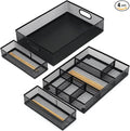 Neudeco Desk Drawer Organizer, 4 Pack Metal Mesh, Pen Organizer, Office by Neudeco