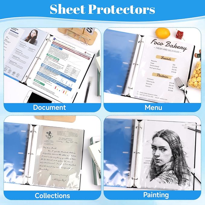 200 Pack Sheet Protectors for 3 Ring Binder - Image 8
