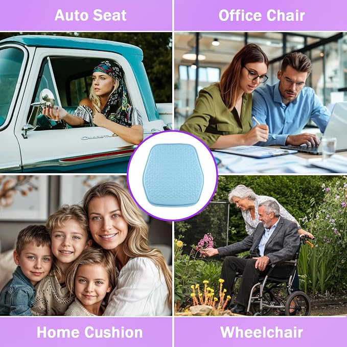 Thin Gel Seat Cushion for Car Seat, Office Chair, Wheelchair, Golf Cart - Image 6
