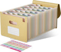 EcoStash Accordion File Organizer, 26 Pockets Wheat Straw Expanding File Folder by EcoStash