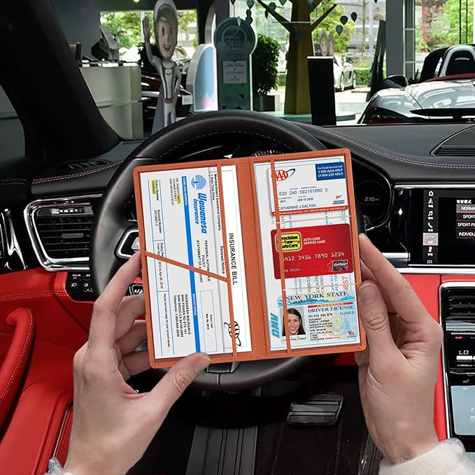 TOURSUIT Car Registration and Insurance Card Holder, Vehicle License Document - Image 5