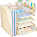 Desk Organizers and Accessories, 5-Tier Paper Letter Tray Organizer by Illuminatinglifewiththewarmthandloveoflight
