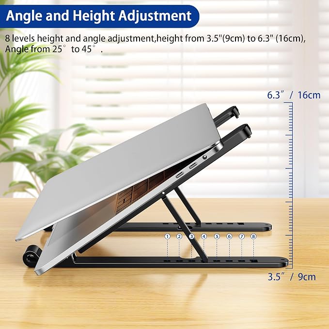 BESIGN LS01 Pro Ergonomic Laptop Stand, Plastic Laptop Riser, Portable and - Image 6