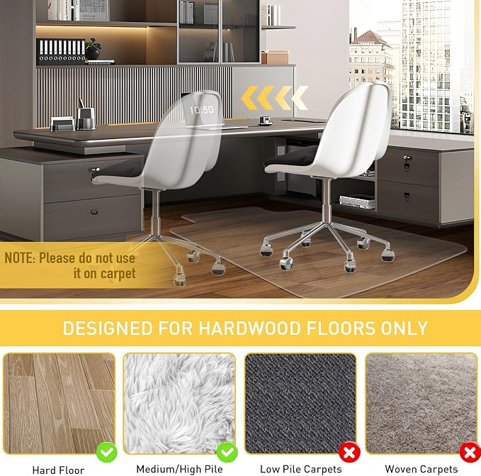 PHOUZIN Office Chair Mat 36'' X 48'', Desk Chair Mat - Image 5