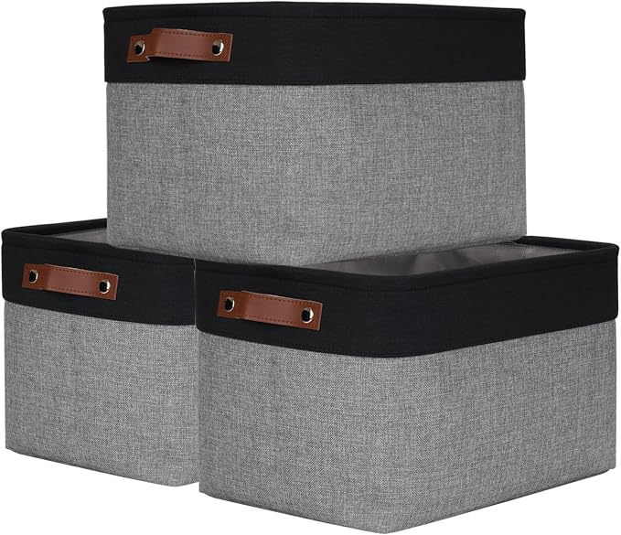 Bagnizer Storage Bins Large Fabric Storage Baskets by Bagnizer