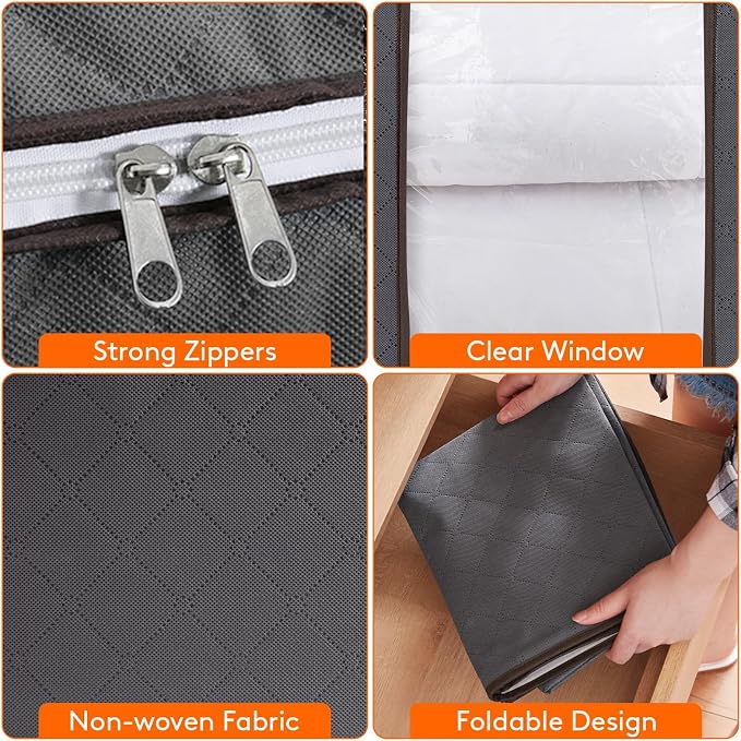 Lifewit 3 Pack 100L Clothes Storage Bins - Image 4