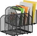 MINDEPOT Desk File Organizer 5 Sections Desktop Organizer File Mail Sorter by MINDEPOT