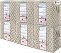 WISELIFE Storage Bags 6 Pack/100L Large Blanket Clothes Organization and by WiseLife