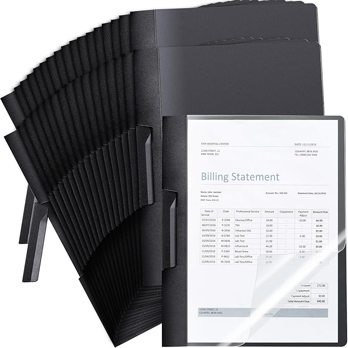 Maitys 50 Pack Durable Clear Report Covers by Maitys