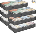 90L Under Bed Storage Containers, 6 Pack Underbed Closet Storage Organizer by BuddingJoy-BuildaJoyfulLifeforYou