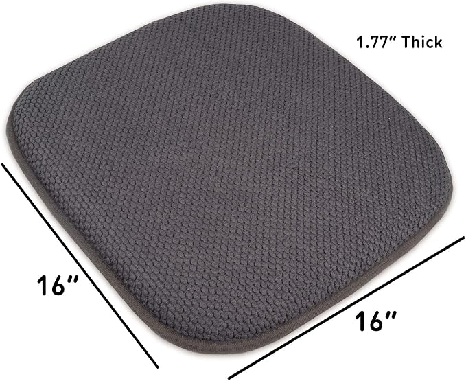 Sweet Home Collection Memory Foam Honeycomb Nonslip Back 16" x 16" Chair/Seat - Image 4