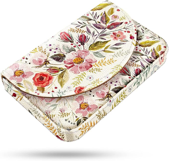 Business Card Holder，PU Leather Business Card Case Color Printing Pattern Card by xiviers