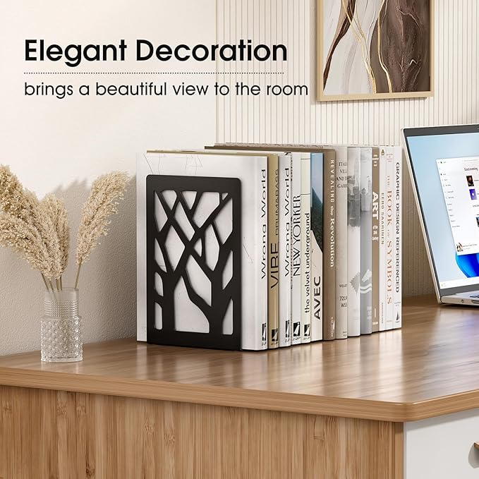 MaxGear Book Ends Tree Design Bookends - Image 2