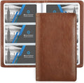 MaxGear Business Card Organizer Book, Holds 240 Cards, Coffee | Portable PU by MaxGear