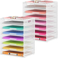 Lavatino 2 Pack 8-Tier Office Desk File Organizer, Letter Tray Paper Organizer by Lavatino