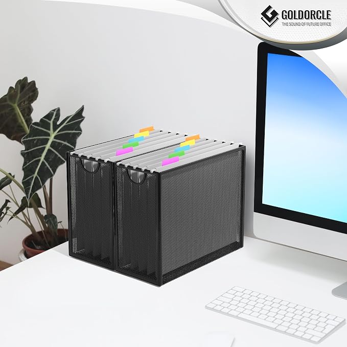 Hanging File Organizer, Letter-Size File Holder Filing Box - Image 7