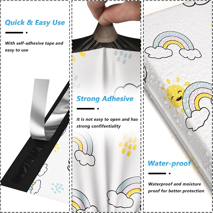 Poly Mailer 6x9 Inch 100 Pcs, Waterproof and Tear-Resistant Shipping Bags - Image 3