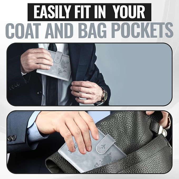 Passport Holder for Travel Essentials, Passport Wallet Cover Case for Travel - Image 3