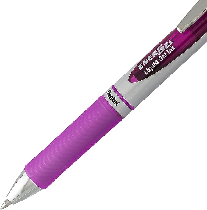 Pentel EnerGel Deluxe RTX Retractable Liquid Gel Pen, Metal Tip, Violet Ink - Image 4