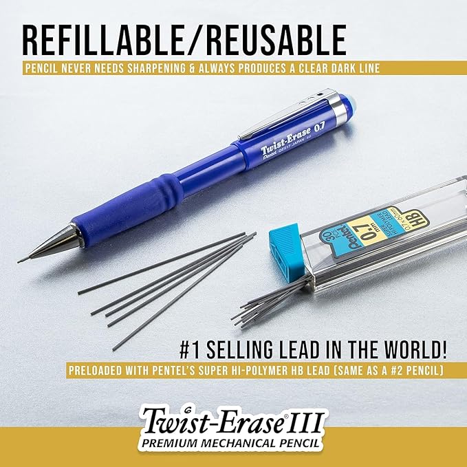 Pentel Twist Erase III Mechanical Pencil 0.7mm - Image 4