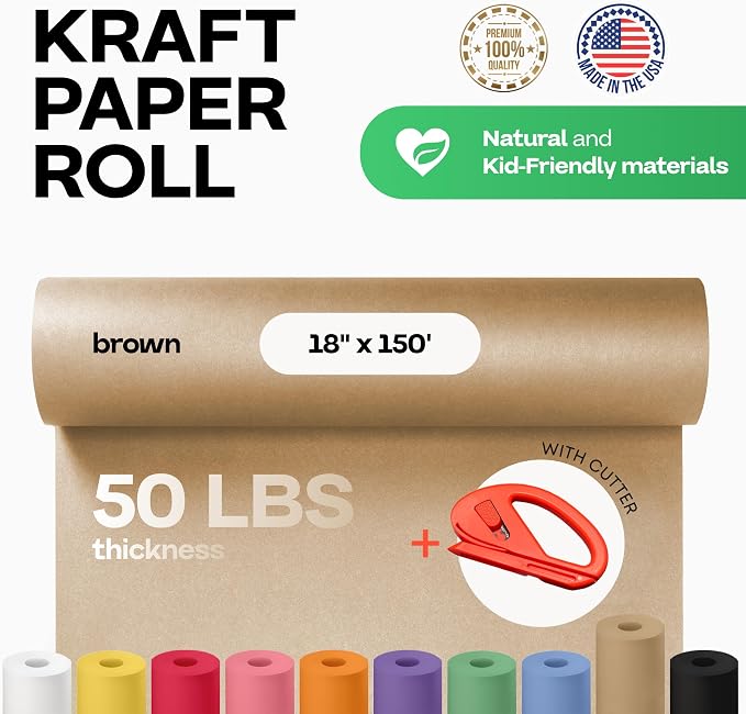 Brown Kraft Paper Roll 18" x 1800" - Image 2
