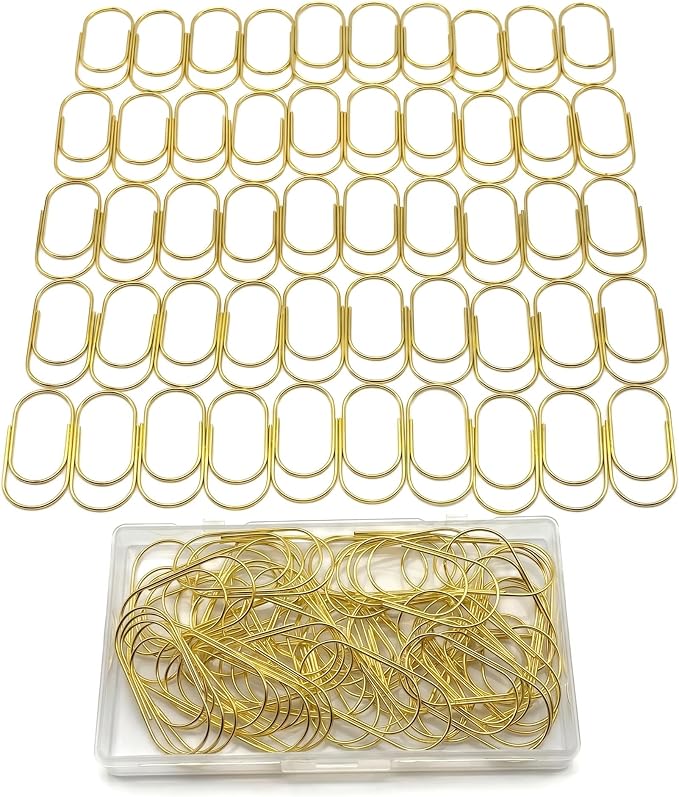 Jumbo Gold Paper Clips Heavy Duty Paperclips, 2 Inch, Heavy Duty, Rust Resistant by ZYFOFFICE